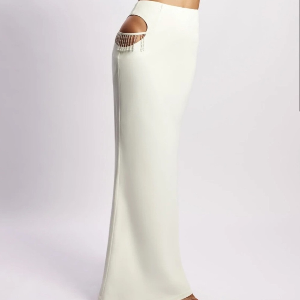 MESHKI Jayleen Maxi Skirt With Fringe
